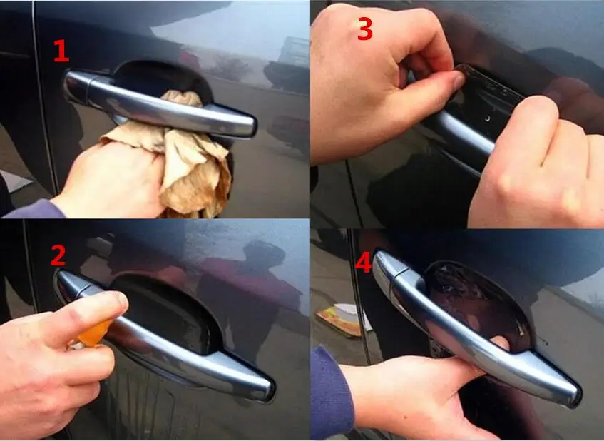 Новинка 2019 наклейки на дверные ручки автомобиля защитная пленка для Kia Rio K3 ford focus 2