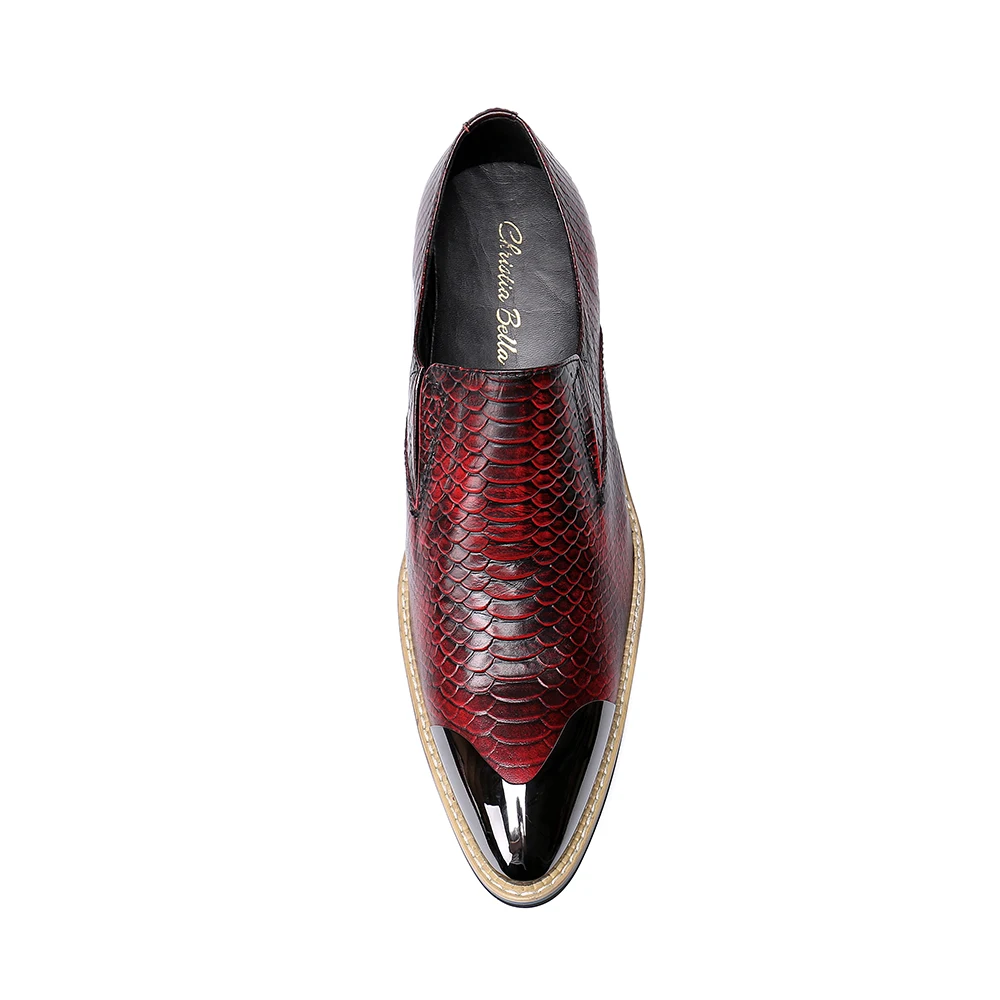 Christia Bella New Business Men Dress Snake Shoes Fashion Man Leather Social Sapato Male Oxfords Flats Wedding | Обувь