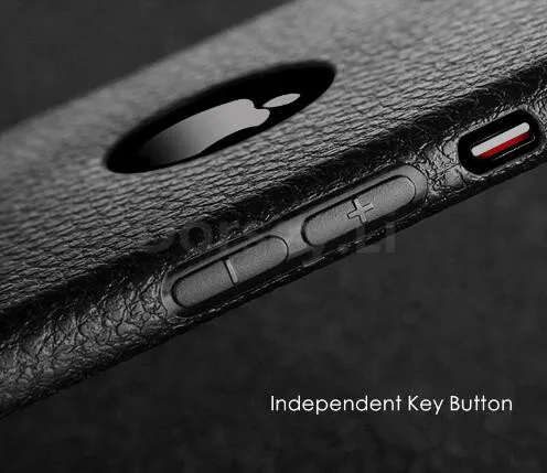 Роскошный кожаный чехол для Apple iPhone 6s 7 Мягкий Силиконовый Модный мужчин задняя