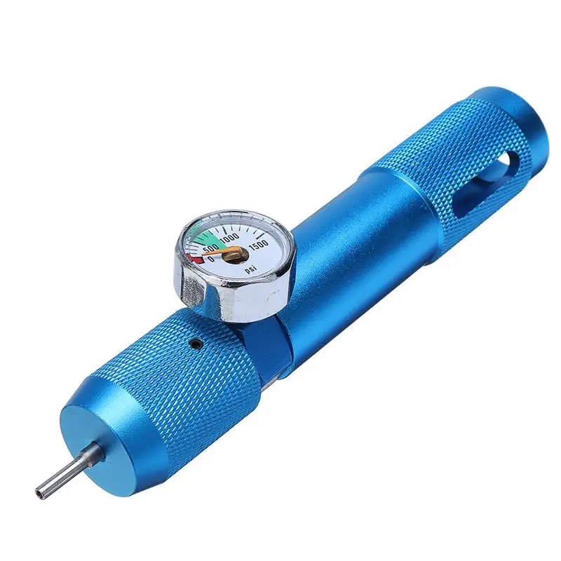 Портативный адаптер для заполнения CO2 с манометром Регулируемый 12 г Картридж