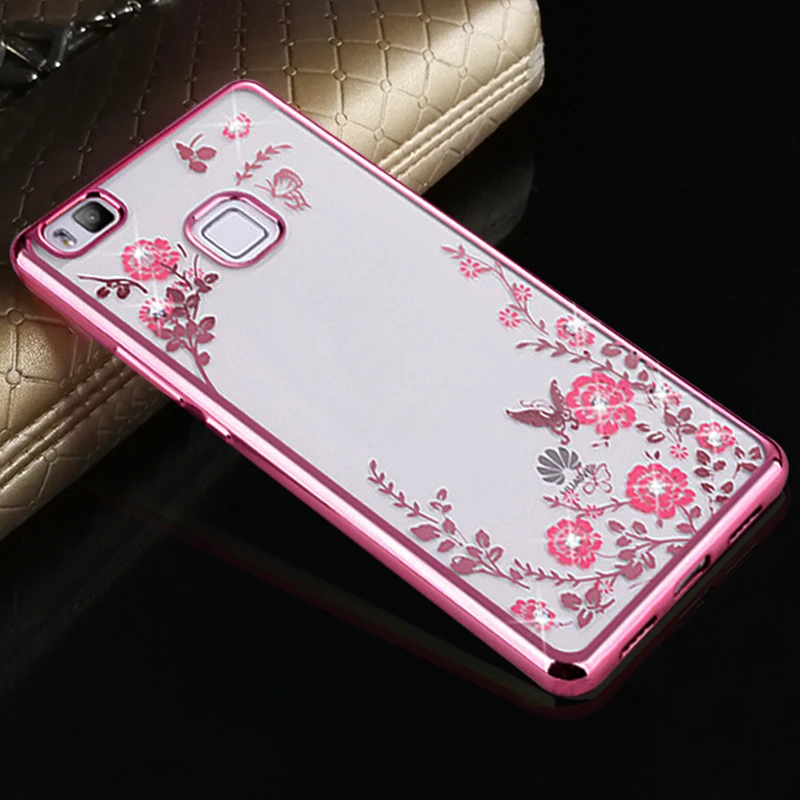 YonLinTan coque чехол для HuaWei P10 lite p10lite прозрачный со стразами телефона мягкий цветок