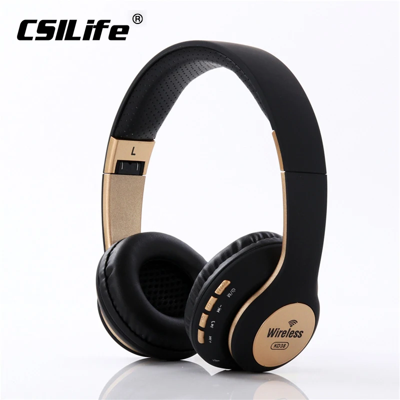 CSILife KD38 Bluetooth Wireless Headphones TF Card Radio Bests Support Comfortable Gaming Headset Stereo HIFI for Android IOS |