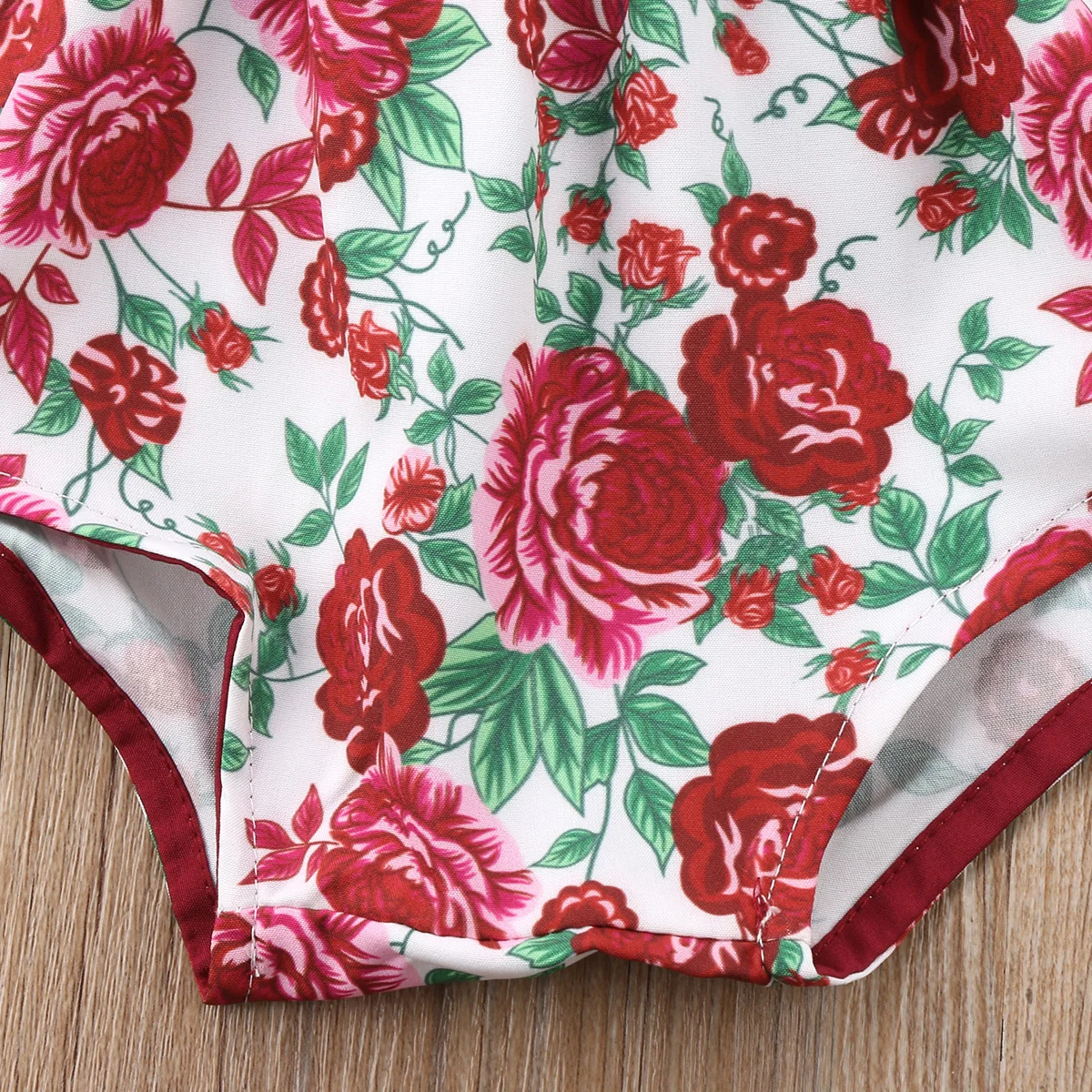 

2018 Fashion Newborn Baby Girl Flower Bodysuit Little Girls Floral Jumpsuit Bodysuits Clothes Summer Sunsuit