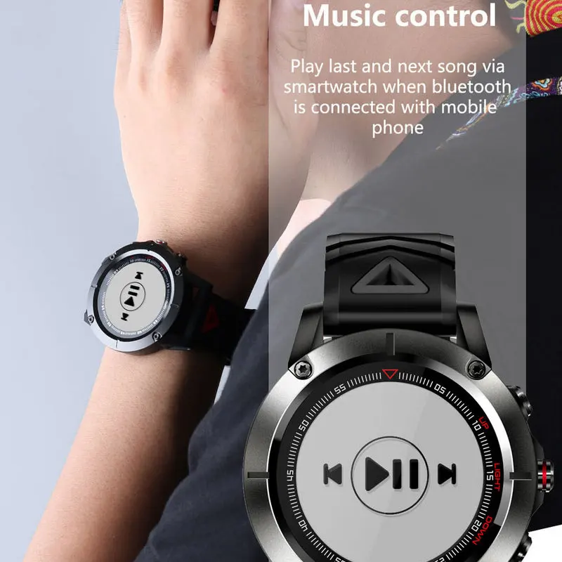 G01 gps Смарт часы Для мужчин IP68 Водонепроницаемый монитор сердечного ритма