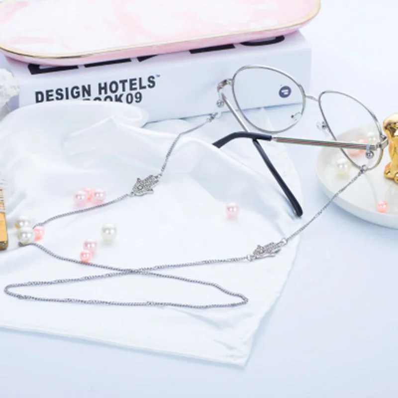 Lolita Vintage Eyeglass Chains Silver Hand Shape Anti-slip Eyewear Around Neck Sunglasses Chain Glasses Accessories | Аксессуары для