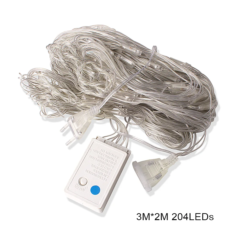 LED Fairy Lights Outdoor Garden String Lights Holiday Garland For Decoration LED Chain Holiday Patio Lighting 220V Net Mesh Lamp