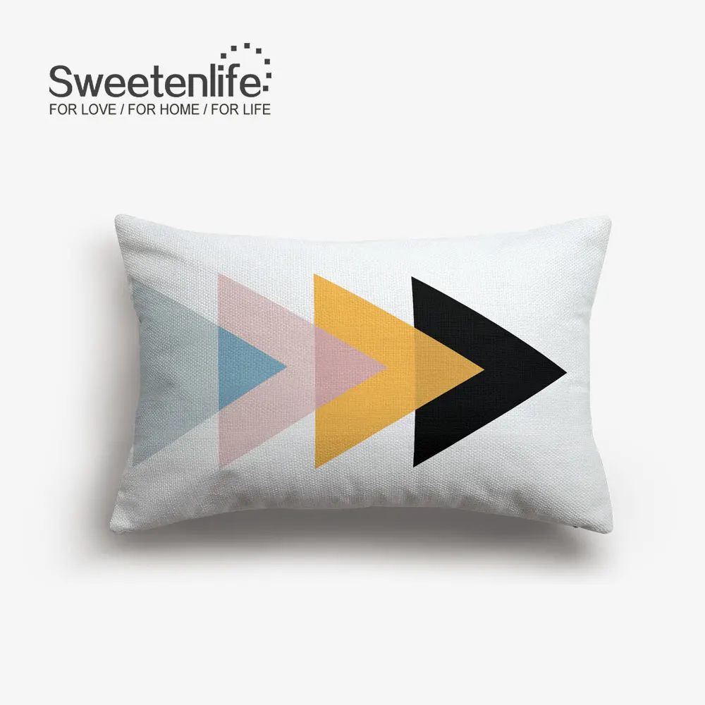 SL0425-L Sweetenlife 45x45 см наволочка для подушки креативные геометрические декоративные подушки высокое качество белая льняная ткань Подушка для стула - Цвет: SL0425-L
