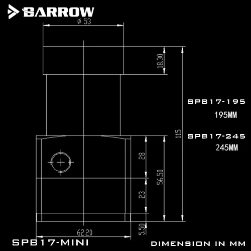 Курган SPB17-S, 17 Вт насосы с ШИМ, LRC 1,0 12 v, серия DDC, металлический корпус, ручной и ШИМ скорость курган водяного охлаждения