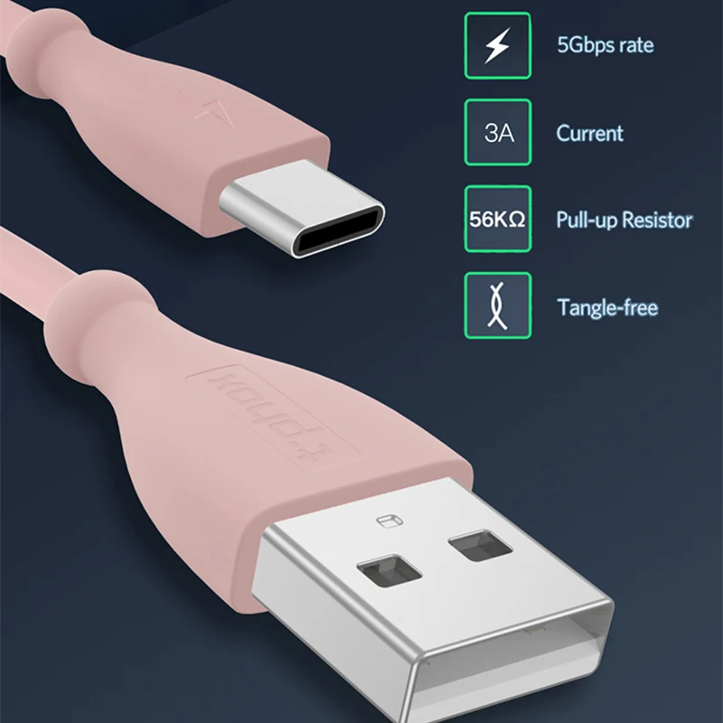 T-phox USB Type C кабель для Xiaomi Redmi Note 7 Mi9 QC 3 0 Быстрая зарядка провод USB-C зарядки