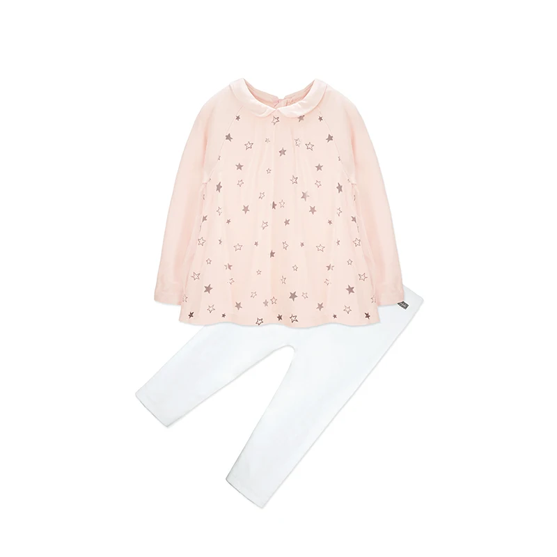 Roupas infantis menina Yingzifang/комплект одежды из 2 шт. для маленьких девочек Милая футболка с