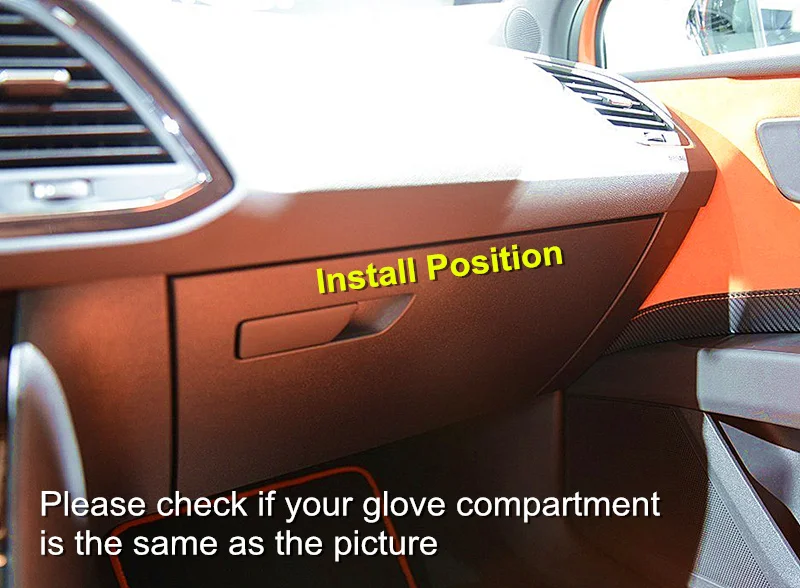 for SEAT ATECA XCELLENCE PLUS FR Stainless Steel Glove Compartment Strip Trim Sticker Car Styling Accessories