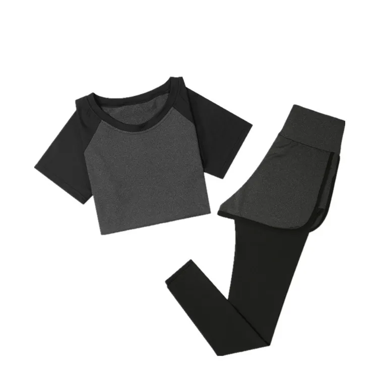 Женский комплект из двух предметов для йоги спортивная одежда фитнеса