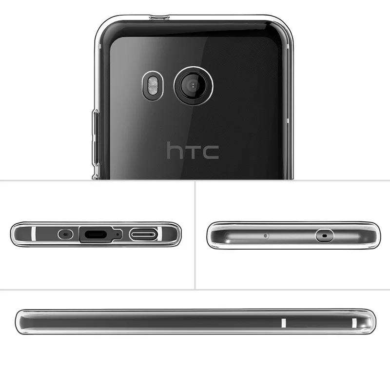 TOLIFEEL For HTC U11 Case Slim Luxury Silicone Cover Shockproof Soft TPU Transparent Phone Back Protection Shell |