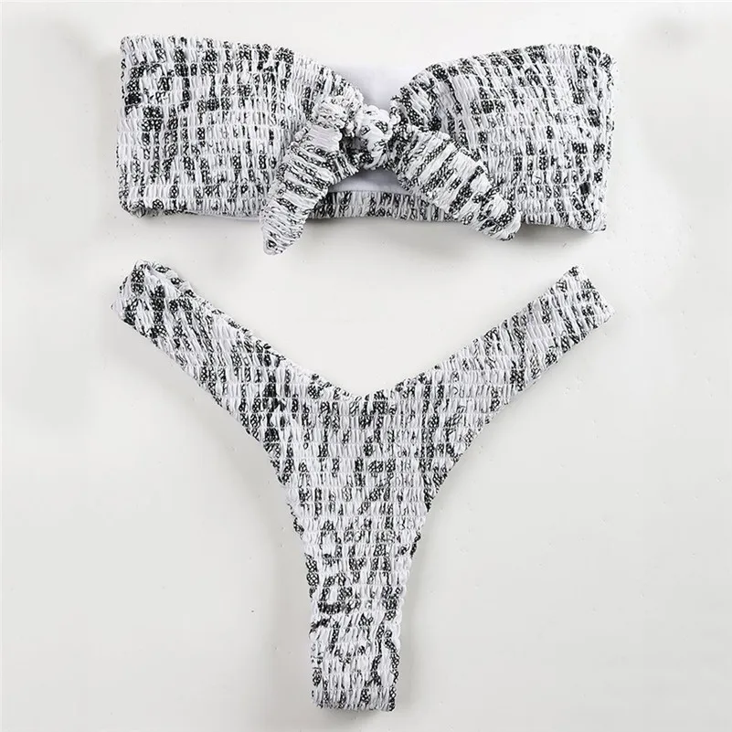 Бикини 2019 купальник Для женщин бикини сексуальный свежий Черный и белый цвета с