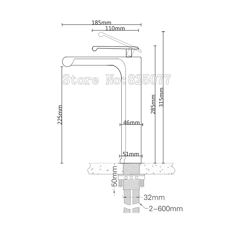 DHL водопад Уникальный дизайнерский смеситель для раковины с одной ручкой