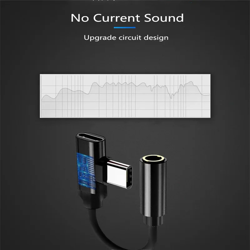 Кабель-адаптер для наушников с разъемом usb type-C и разъемом 3,5 мм, аудиоразъем AUX для Xiaomi huawei P20 type-C, шнур для быстрой зарядки