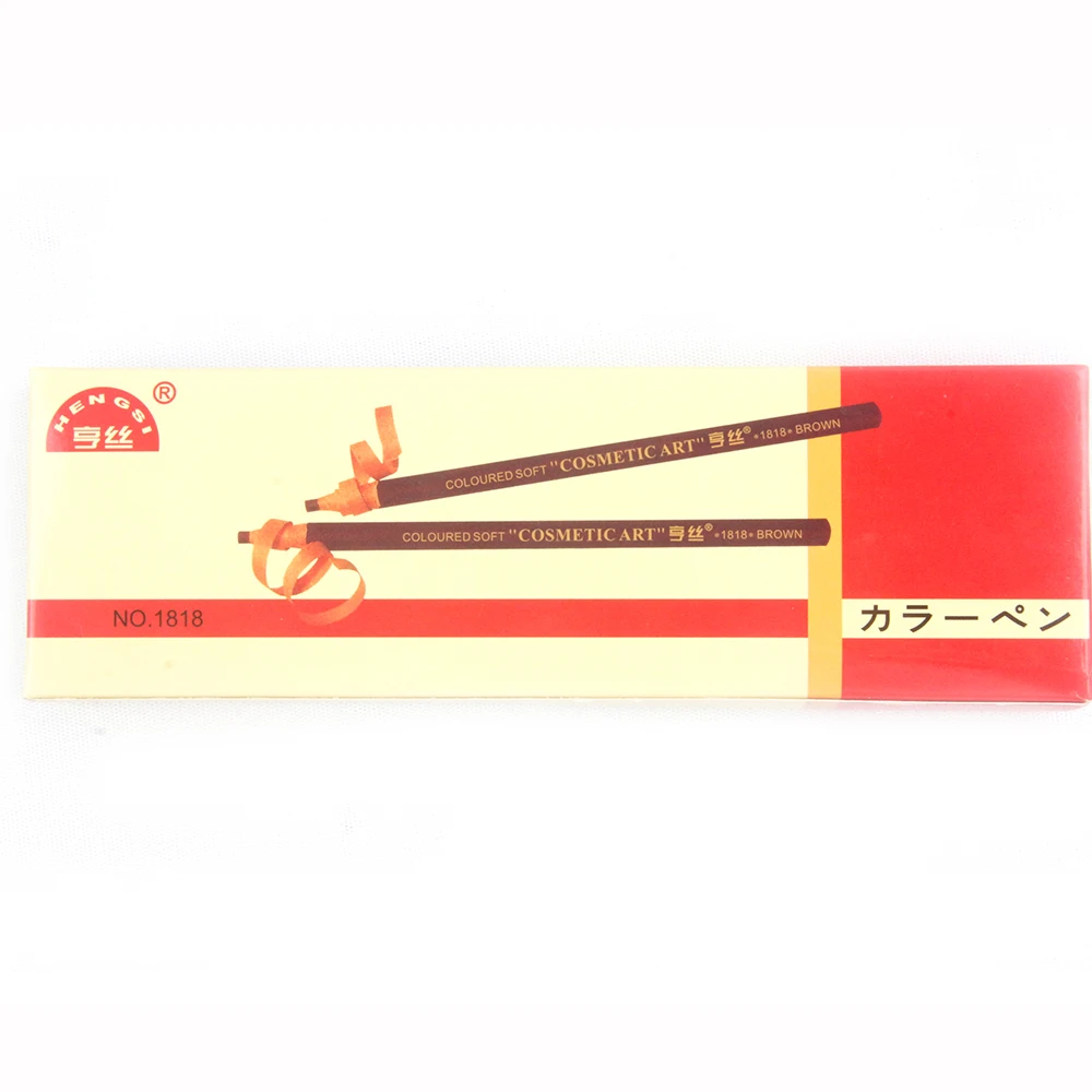 

12Pcs/Set Eyebrow Pencil 1818 Long Lasting Brown Makeup Eyebrow Enhancers Cosmetic Waterproof Stereotypes pen eyebrow pencil