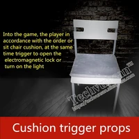 real life room escape prop cushion prop sit on the chair cushion and trigger the lock trigger on the light takagism game