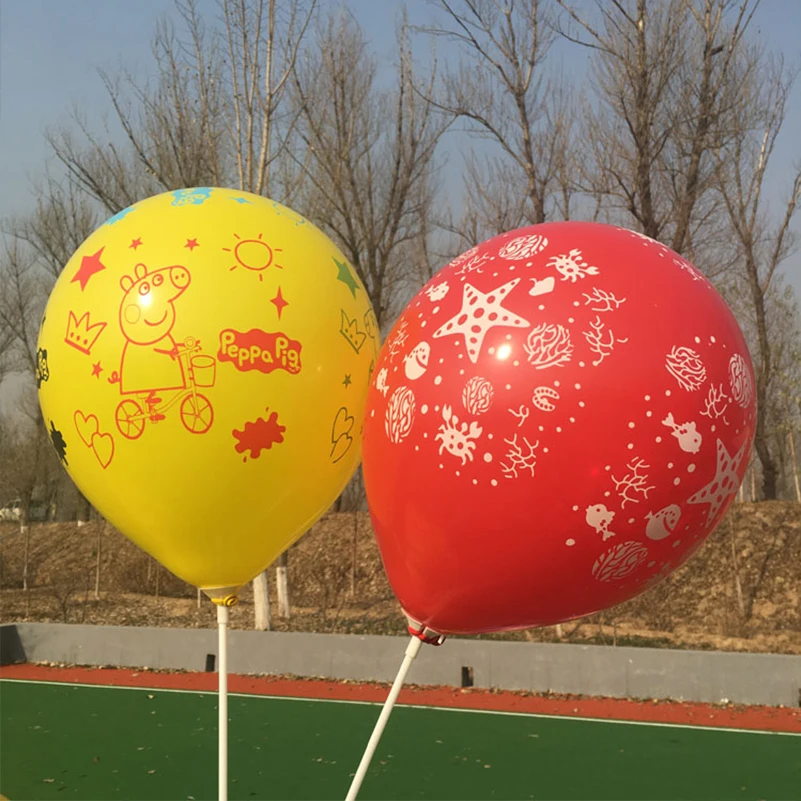 100 шт./лот 12 дюймов Перл воздушный шар латекса печати изображение надувные Шарики