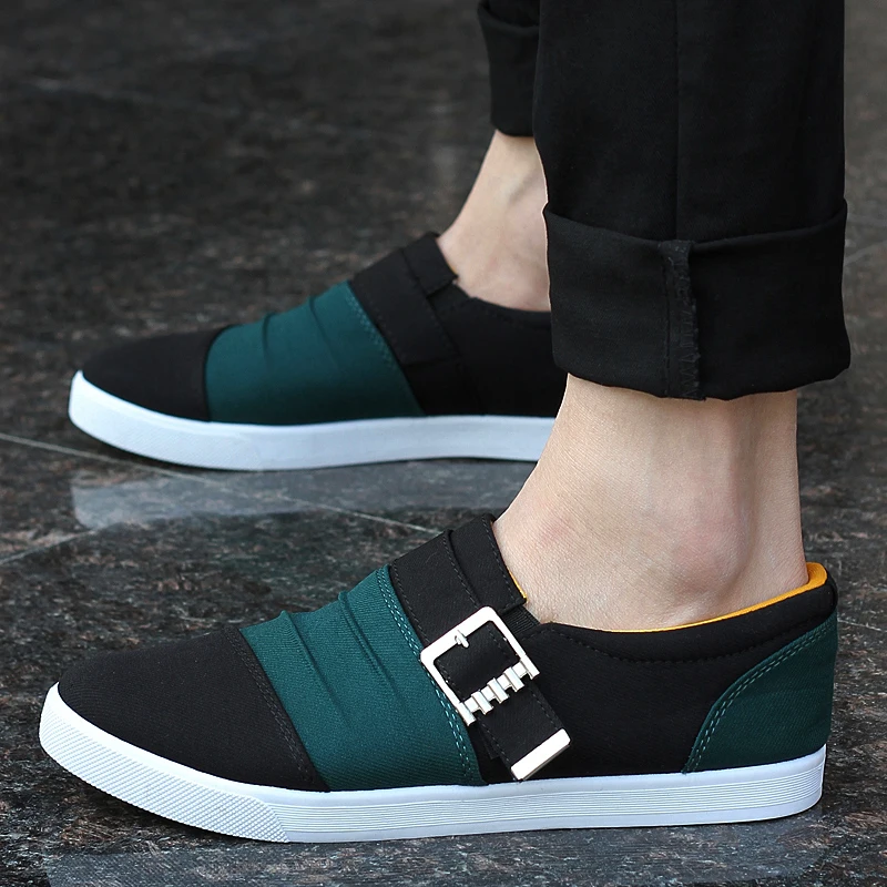 CIROHUNERMen Canvas Shoes Sneakers For Spring Slip On Breathable Fomal Dress Shoe Men Outdoor England Fashion Simple Footwear |