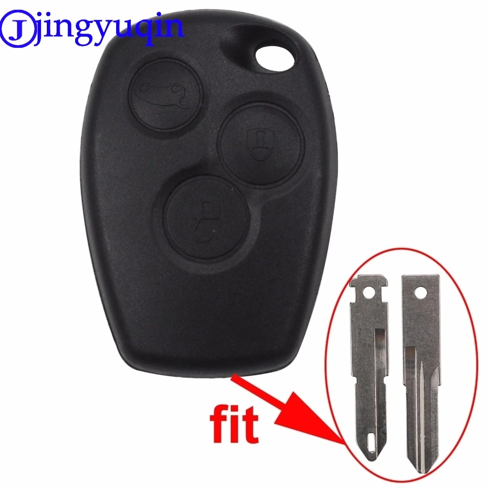 

jingyuqin 10ps 3 Buttons Replacement Remote Key Shell Cover FOB Case for Renault Logan Sandero Clio Fluence Vivaro Master Traff