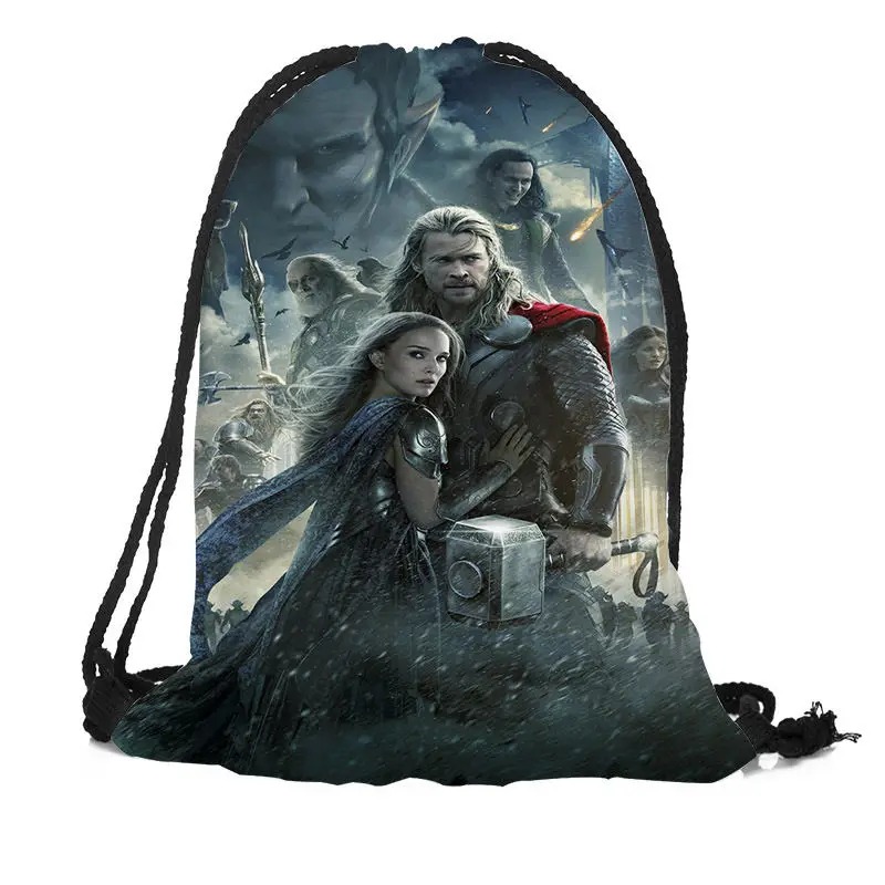 Marvel рюкзак с принтом на шнурках путешествия пляжные школьные сумки большой емкости настроить ваши изображения - Цвет: 6