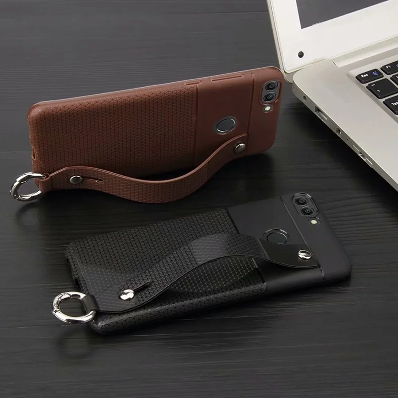 Чехол для huawei P Smart Cover Кожаная подставка из ТПУ держатель ремешок мягкий чехол Coque для huawei P Smart Plus FIG-LX1 чехол kimTHmall