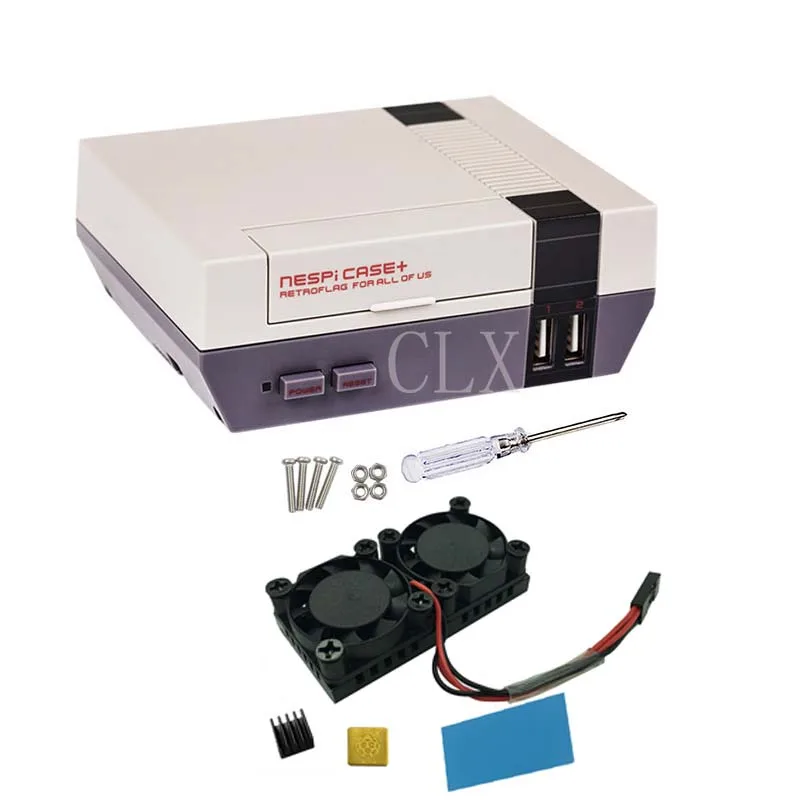 Raspberry Pi 3 Model B + (плюс) Retroflag NESPI чехол sd карта 16 ГБ двойной вентилятор радиатора для