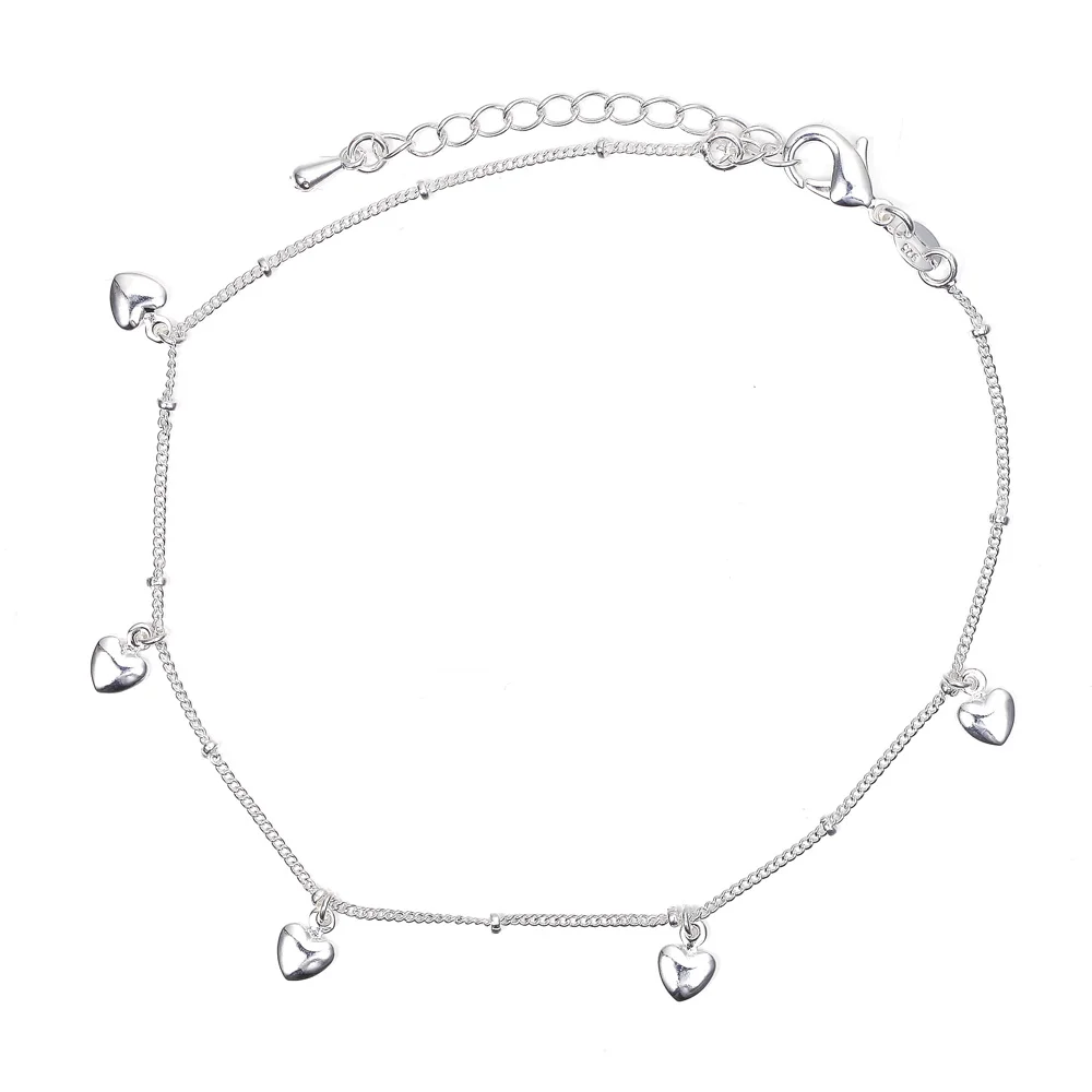 Модный Ювелирный Браслет с серебряным покрытием однотонный браслет на лодыжку