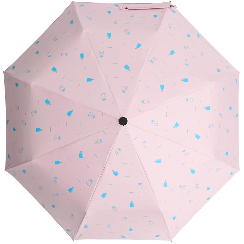 Женский Романтический складной зонт от солнца розовый антиуф 3 цвета|rain umbrella