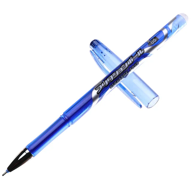 BLUE Hethrone 10 шт./партия, 0,5 мм, пилотные ручки для школы, офиса, пишущий стержень со стираемыми чернилами, гелевые ручки, канцелярские принадлежности, креативный инструмент для чернил - Цвет: BLUE