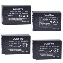 4 шт. LP E17 LPE17 7 V 1040mAh литий ионный аккумулятор для камеры Canon EOS Rebel T6i