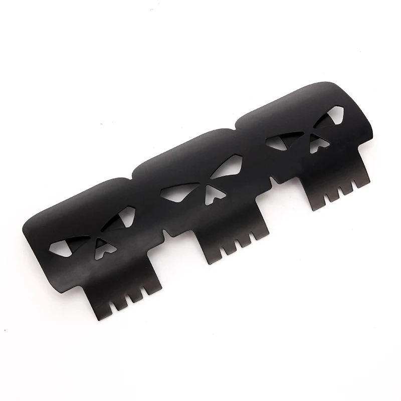 Triclicks череп мотоцикл глушитель трубы тепловой щит покрытие пятки защита