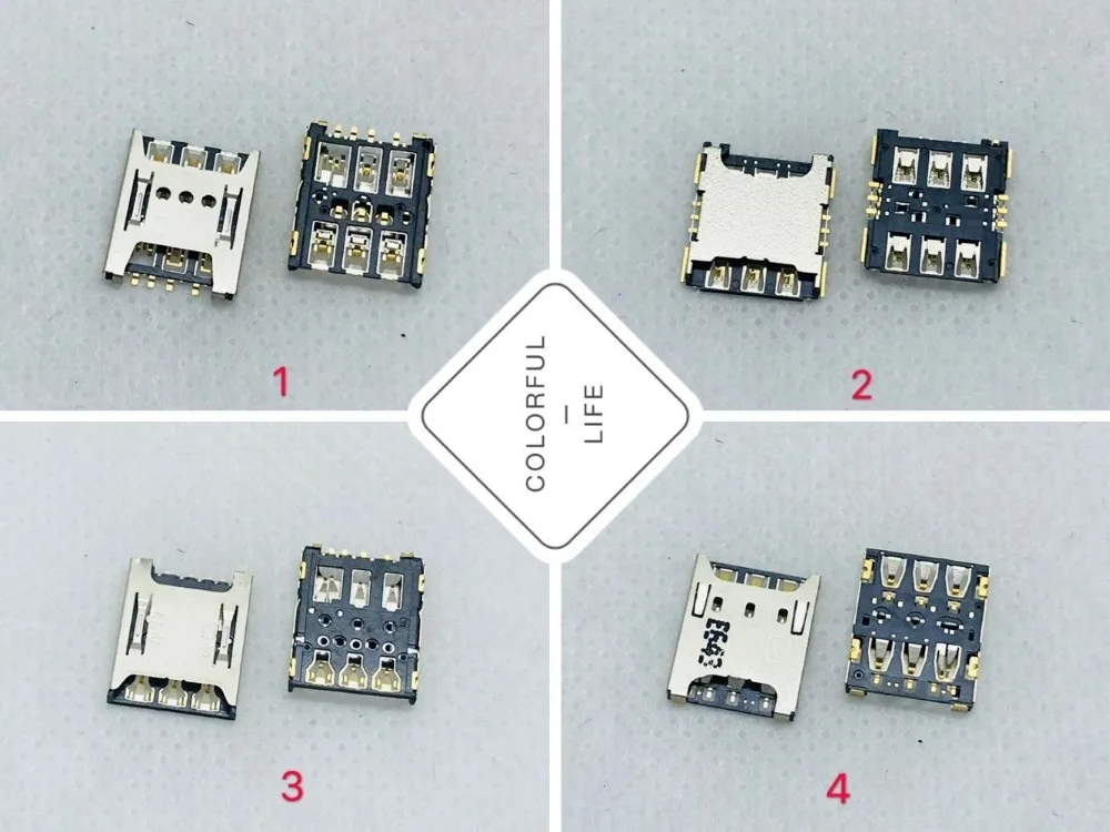 Китайский смартфон 6pin Micro SIM/гнездо для sd карты Слот лоток держатель Разъем