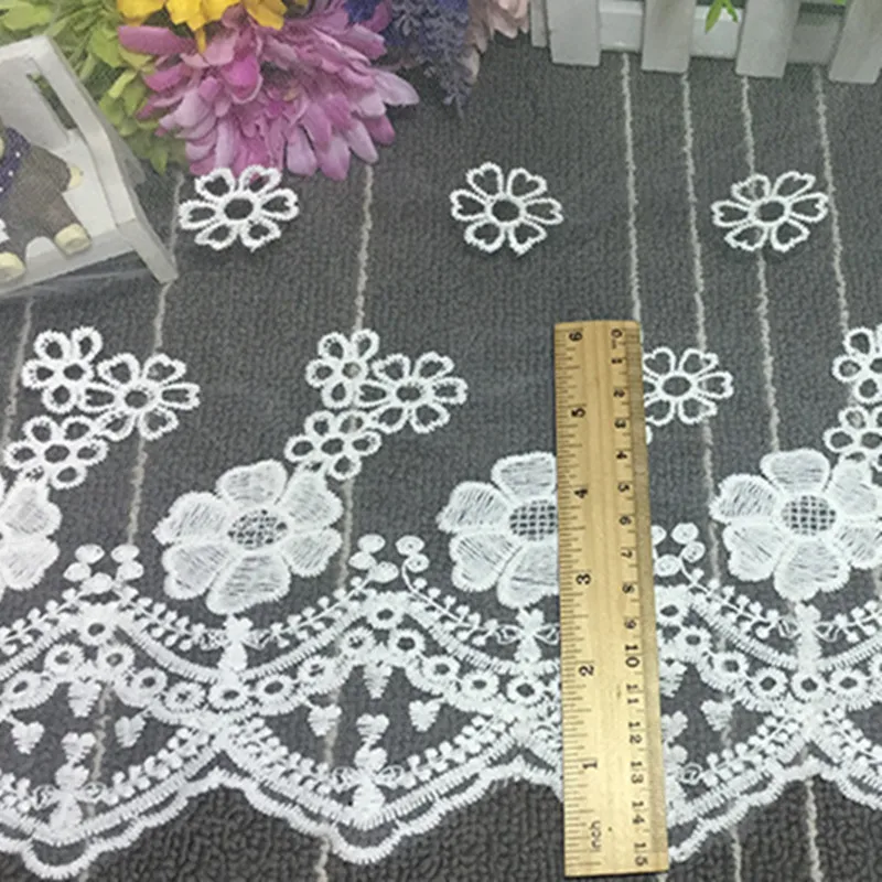 1yard Wide 35cm decorate Lace fabirc Pure Cotton Thickened Straight Edge Embroidery Accessories DIY Handmade Supplies | Дом и сад
