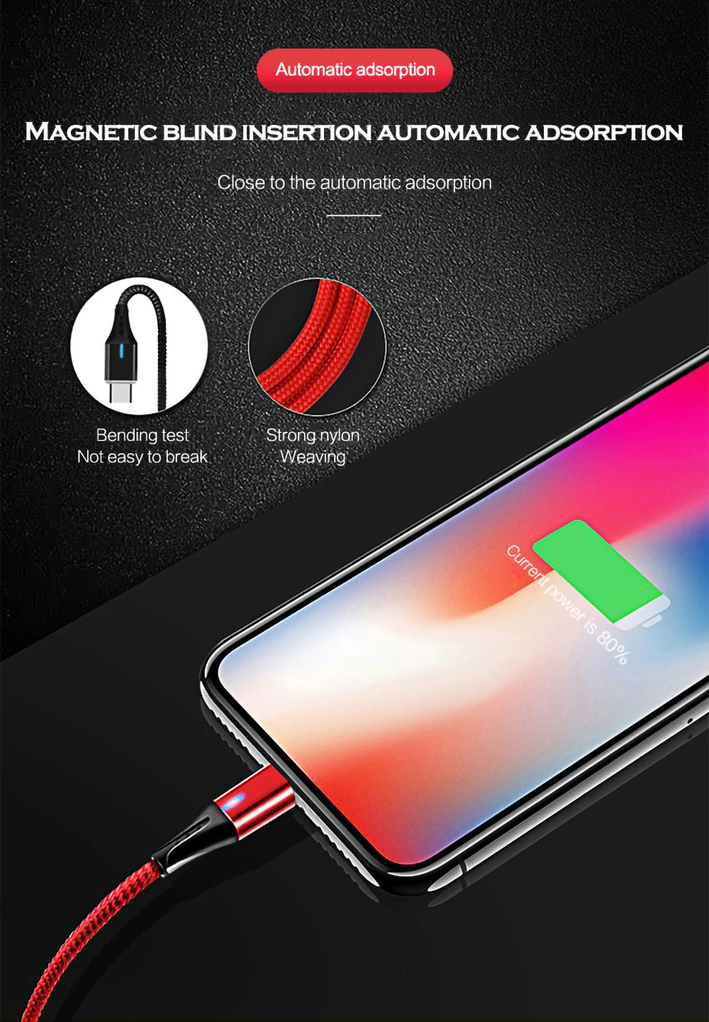 Магнитный супер быстрый зарядный кабель 5A для huawei P30 Pro, Магнитный зарядный кабель USB C для передачи данных type C для huawei Mate20 P20