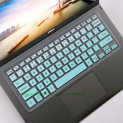 Gradualskyblue Мягкий кремниевый ноутбук покрытие для клавиатуры протектор для Dell Latitude 3450 3460 3470 3480 3488 3490 P49G P53G P54G - Цвет: Gradualskyblue