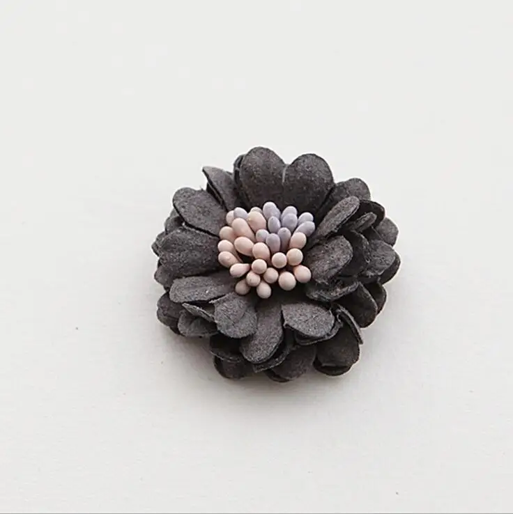 5 шт./лот 3 см Ткань Цветок волокно кожа цветок украшение цветок для DIY аксессуары ремесло ручной работы DIY Поставки