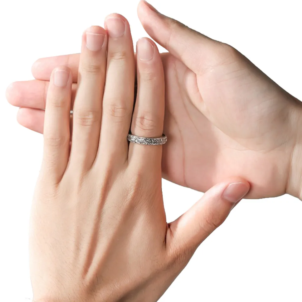 Регулируемое кольцо металлическое астрономическое с круглым орнаментом