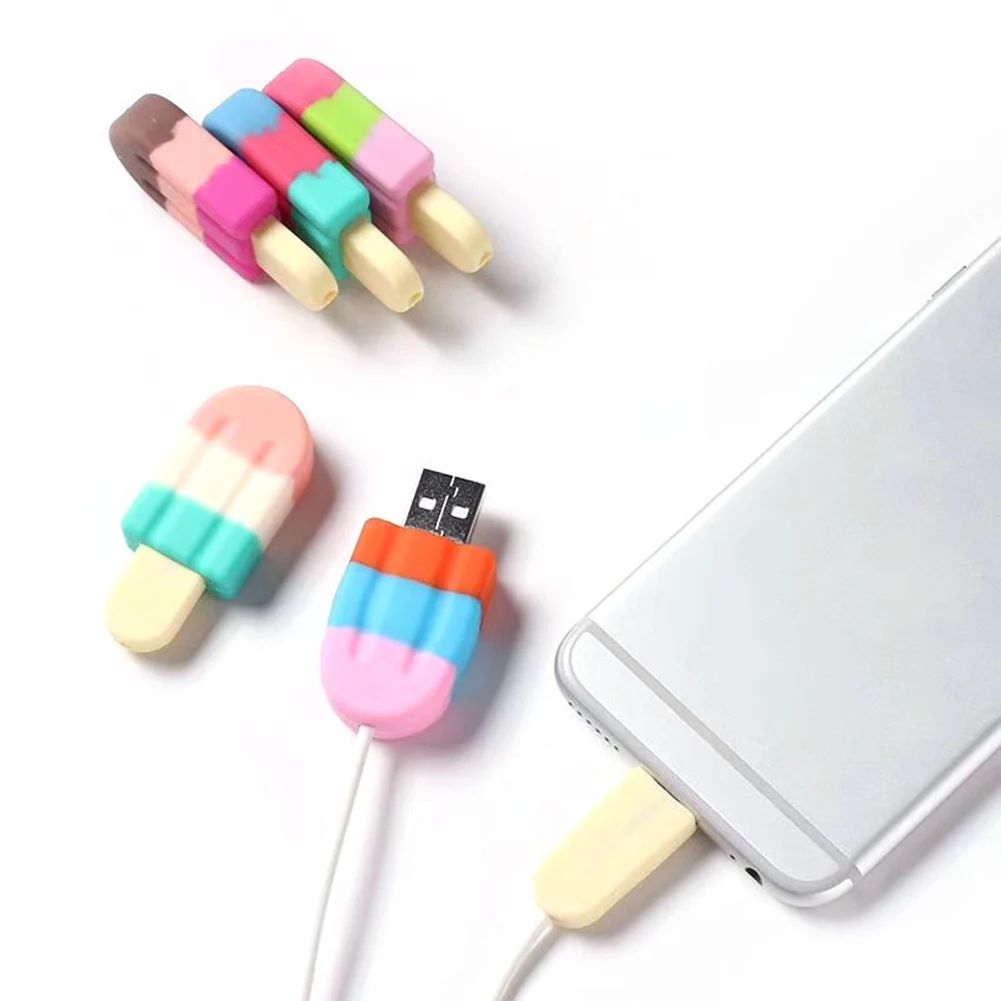 New Arrival Colorful Popsicle Anti-breaking Cable Head Charger покровитель Cover Case Sleeve | Электроника