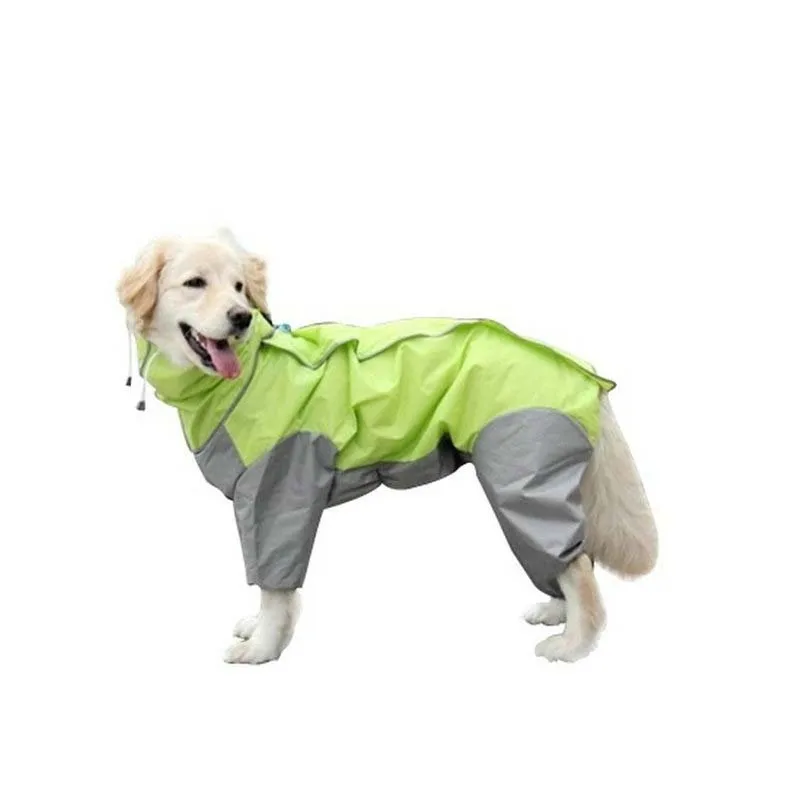 2019Pet Rain Coat Solid Hooded Raincoat Waterproof Puppy Dog Jumpsuit Fashion Outdoor Useful Clothes Apparels20E | Дом и сад