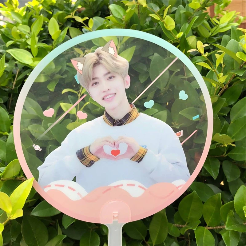 100 шт прозрачный изготовленный на заказ ручной вентилятор для свадебных