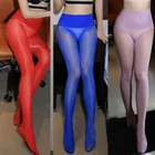 2018 новые сексуальные масляные блестящие колготки для женщин без косточек прозрачные чулки гладкая ткань прозрачные глянцевые детали