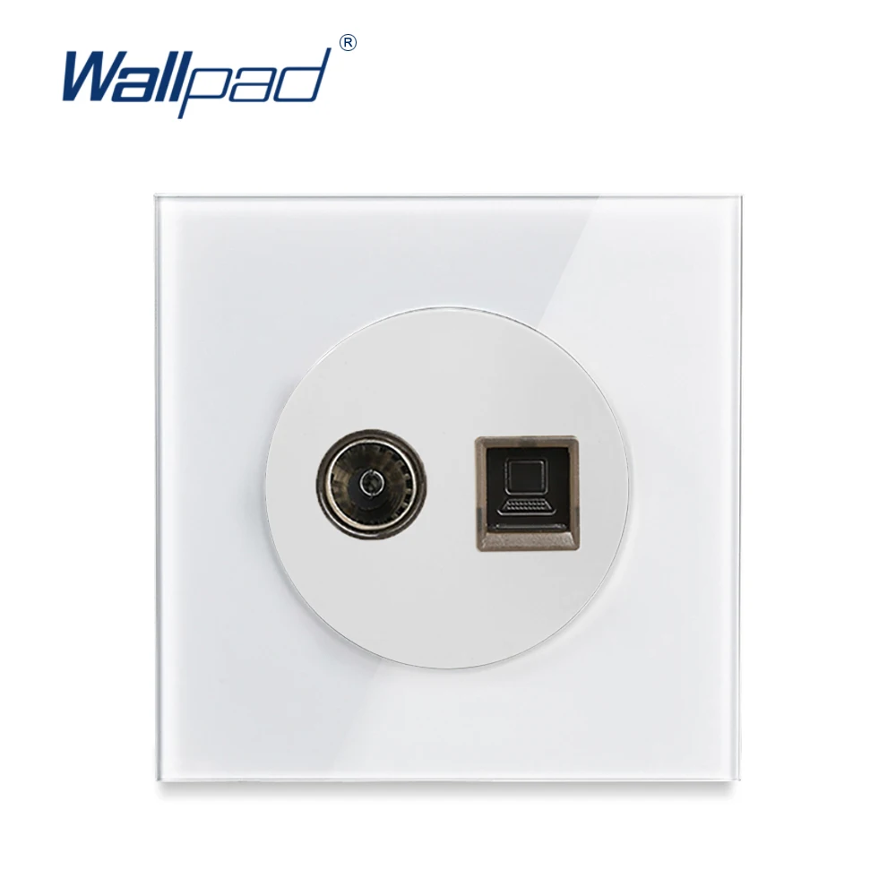 Сетевая розетка для ТВ и передачи данных Ethernet RJ45 CAT6 Wallpad Роскошная электрическая