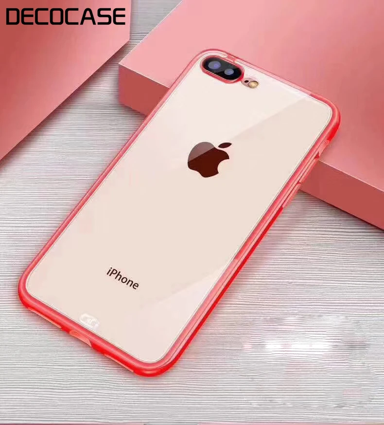 DECOCASE женские мужские мягкие ТПУ силиконовый прозрачный прозрачные телефонные