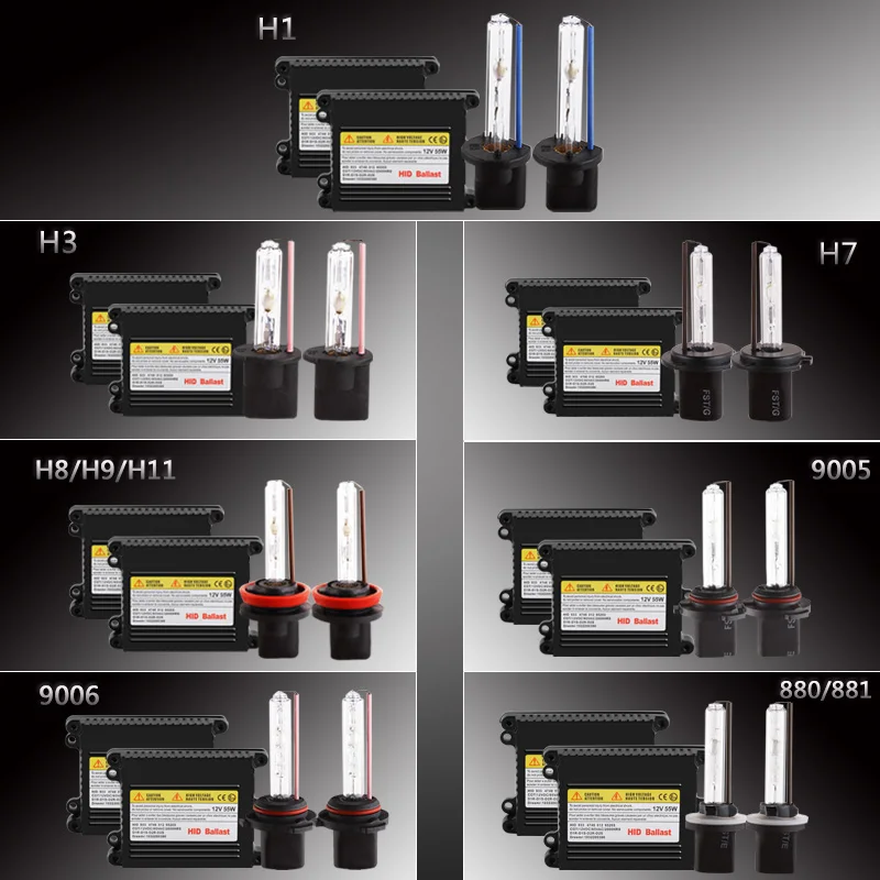 Комплект для переоборудования ксенона Hid H7 H11 H1 H3 9005 9006 880 881 H8 H9 HB3 HB4 лампа
