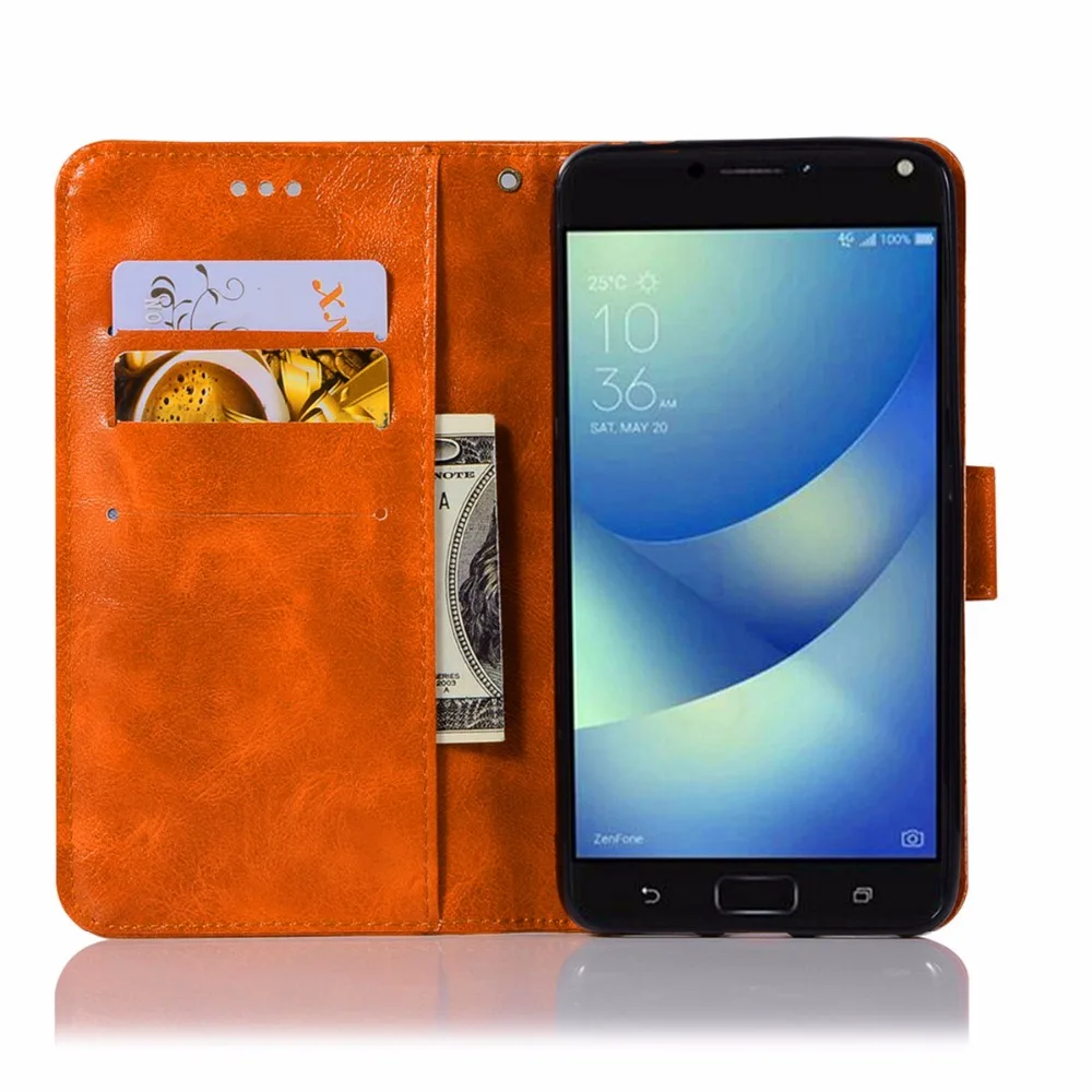 Модный чехол кошелек для телефона ASUS ZenFone 4 Max ZC520KL 5 2 дюйма сумка с подставкой ПУ