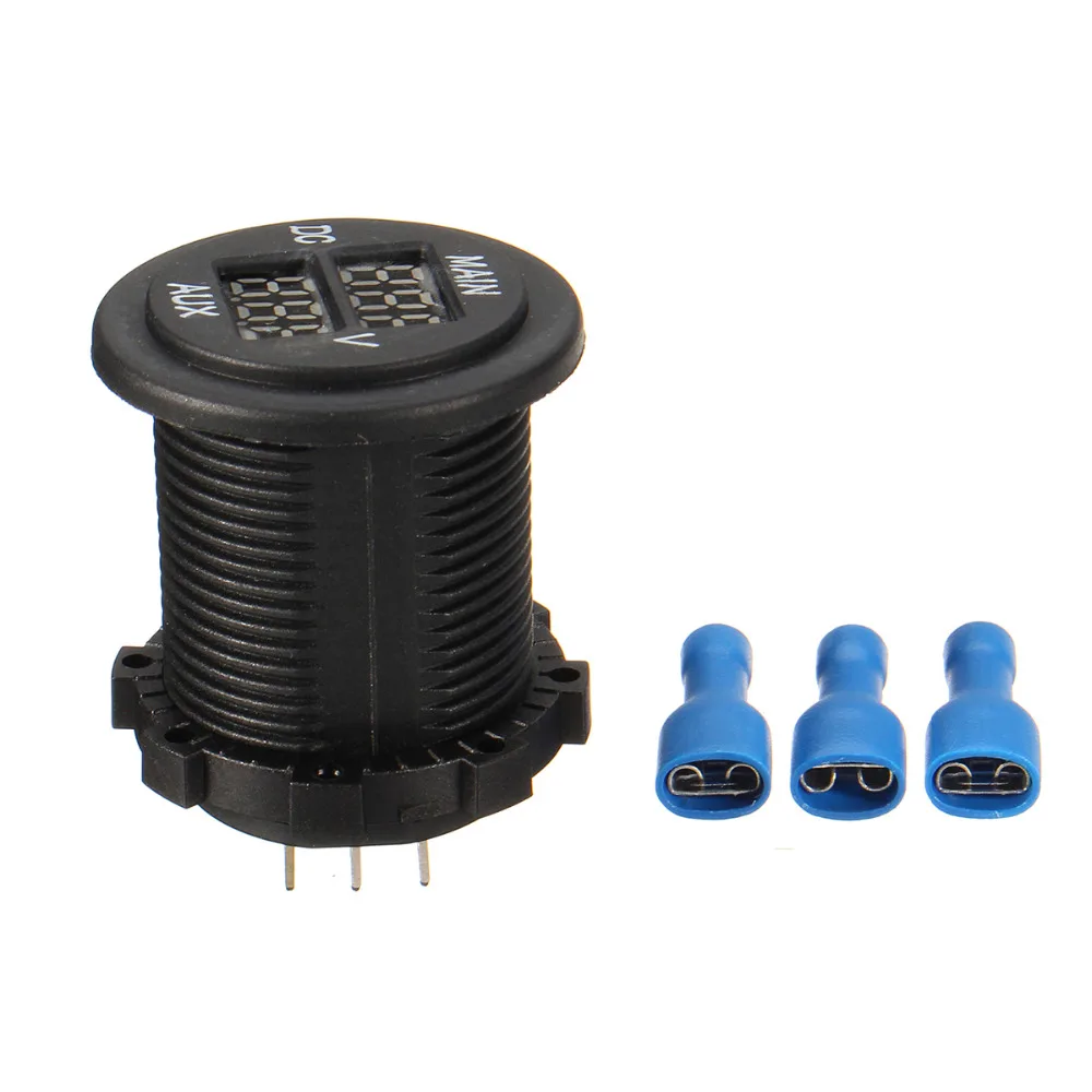 12V 24V AUX основной светодиодный цифровой двойной фотоаккумулятор панель