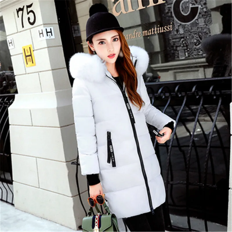 Женская куртка с большим меховым воротником Lange Winterjas Dames Parka Femme 544 зима 2020 | одежда