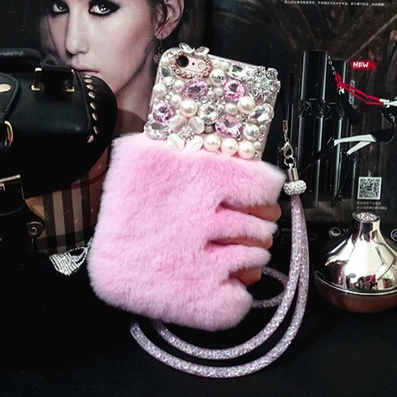 Real Rex Rabbit Hair Genuine Fur coque Case For Sony Xperia R1 plus Z ultra Z2 Z4 XZ1 Z3 Z1 Z5 Compact XZ premium Fundas capa |